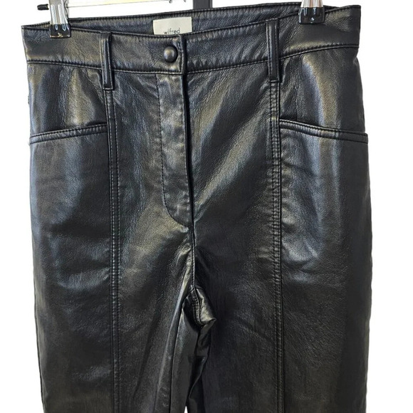 Aritzia Wilfred Rebel Pant Size 2 High Rise Vegan Leather  Straight Leg Black - Picture 10 of 10